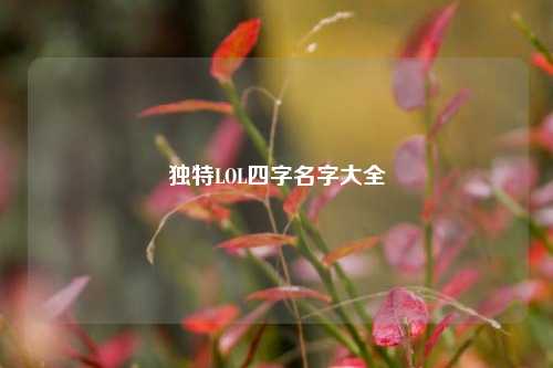 独特LOL四字名字大全