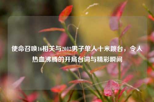 使命召唤16相关与2012男子单人十米跳台,令人热血沸腾的开局台词与精彩瞬间