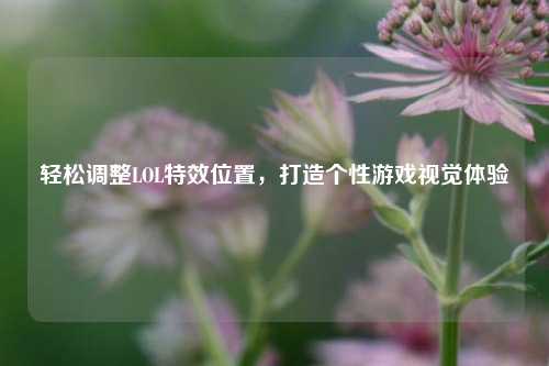 轻松调整LOL特效位置,打造个性游戏视觉体验