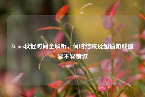 Steam秋促时间全解析，何时结束及超值游戏盛宴不容错过