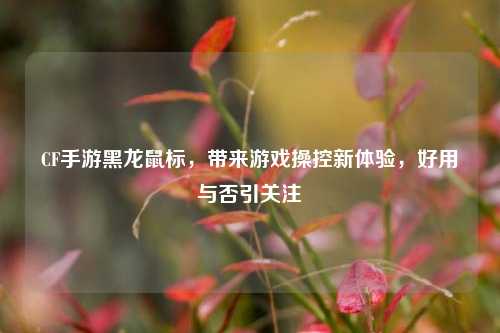 CF手游黑龙鼠标，带来游戏操控新体验，好用与否引关注