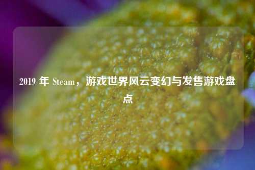 2019 年 Steam，游戏世界风云变幻与发售游戏盘点