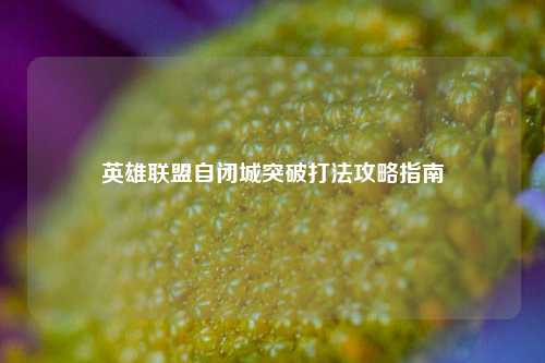 英雄联盟自闭城突破打法攻略指南