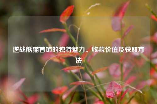 逆战熊猫首饰的独特魅力、收藏价值及获取方法