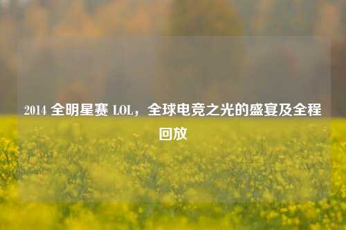 2014 全明星赛 LOL,全球电竞之光的盛宴及全程回放