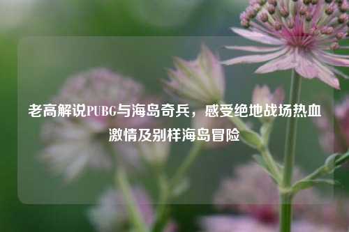 老高解说PUBG与海岛奇兵,感受绝地战场热血激情及别样海岛冒险