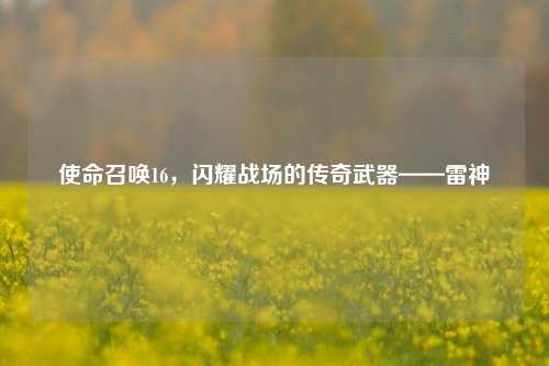 使命召唤16，闪耀战场的传奇武器——雷神