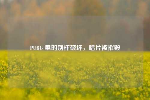 PUBG 里的别样破坏，唱片被摧毁