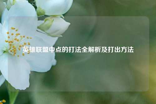 英雄联盟中点的打法全解析及打出方法