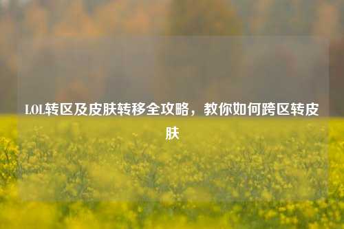 LOL转区及皮肤转移全攻略，教你如何跨区转皮肤