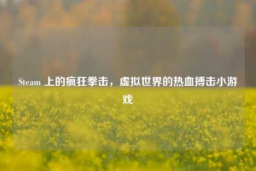 Steam 上的疯狂拳击，虚拟世界的热血搏击小游戏