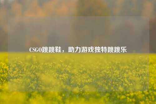 CSGO跳跳鞋，助力游戏独特跳跳乐