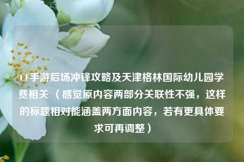 CF手游后场冲锋攻略及天津格林国际幼儿园学费相关 （感觉原内容两部分关联性不强，这样的标题相对能涵盖两方面内容，若有更具体要求可再调整）