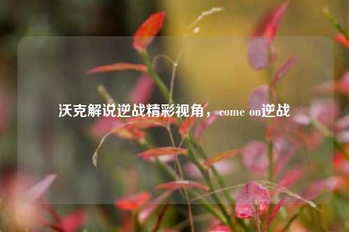 沃克解说逆战精彩视角，come on逆战