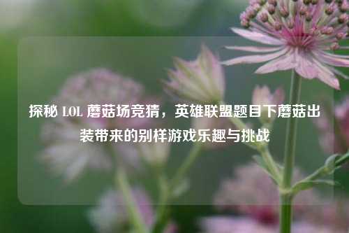 探秘 LOL 蘑菇场竞猜,英雄联盟题目下蘑菇出装带来的别样游戏乐趣与挑战