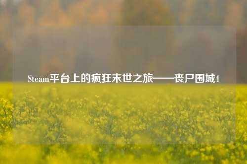 Steam平台上的疯狂末世之旅——丧尸围城4