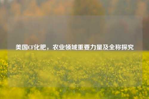 美国CF化肥，农业领域重要力量及全称探究