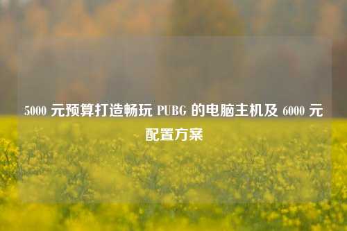5000 元预算打造畅玩 PUBG 的电脑主机及 6000 元配置方案