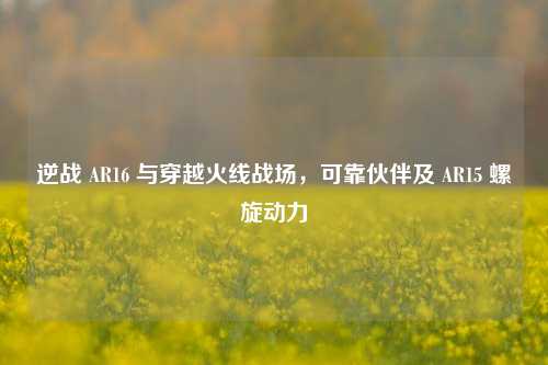 逆战 AR16 与穿越火线战场,可靠伙伴及 AR15 螺旋动力