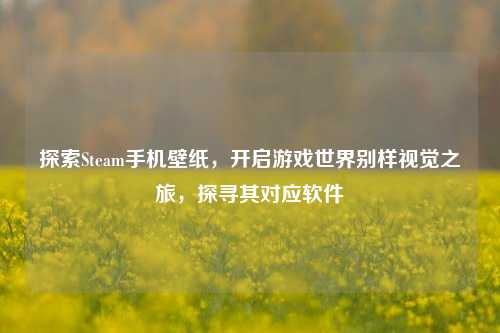 探索Steam手机壁纸，开启游戏世界别样视觉之旅，探寻其对应软件