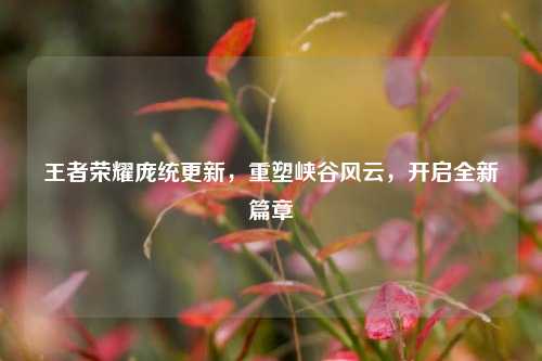 王者荣耀庞统更新，重塑峡谷风云，开启全新篇章