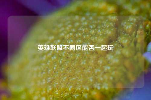 英雄联盟不同区能否一起玩