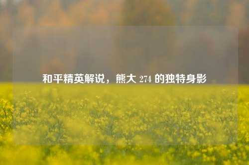 和平精英解说,熊大 274 的独特身影