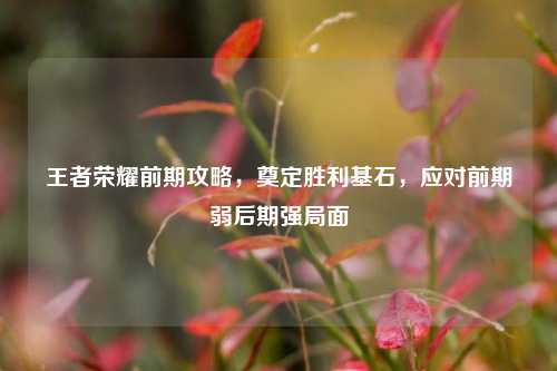 王者荣耀前期攻略，奠定胜利基石，应对前期弱后期强局面