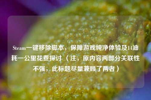 Steam一键移除脚本，保障游戏纯净体验及14油耗一公里花费探讨 （注，原内容两部分关联性不强，此标题尽量兼顾了两者）